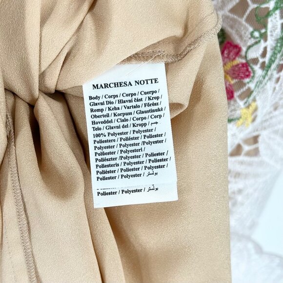 NWT Marchesa Notte Guipure Lace Floral Midi Dress - Picture 9 of 10